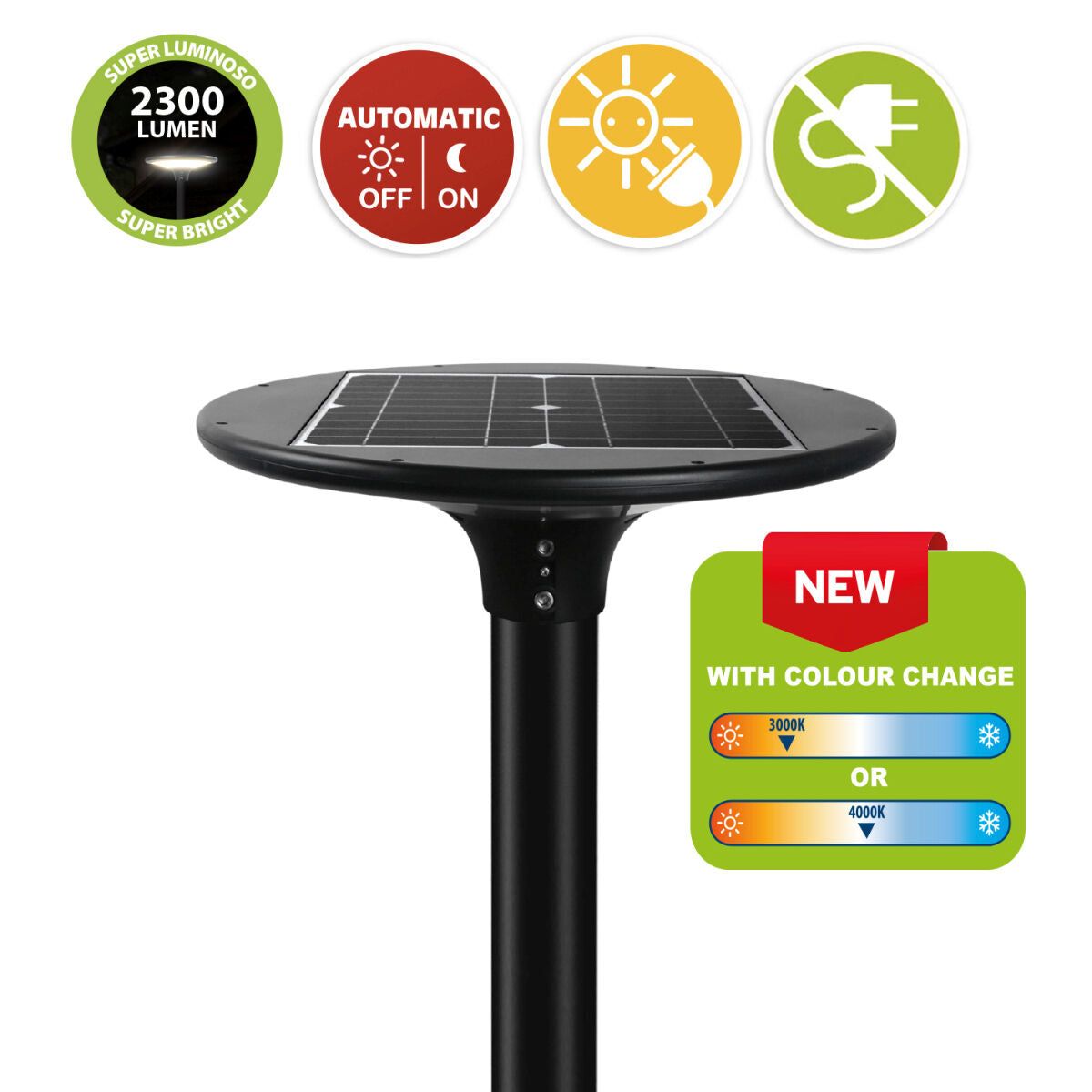 Lampadaire Velamp SPIELBERG Polycarbonate 20 W 2300 lm