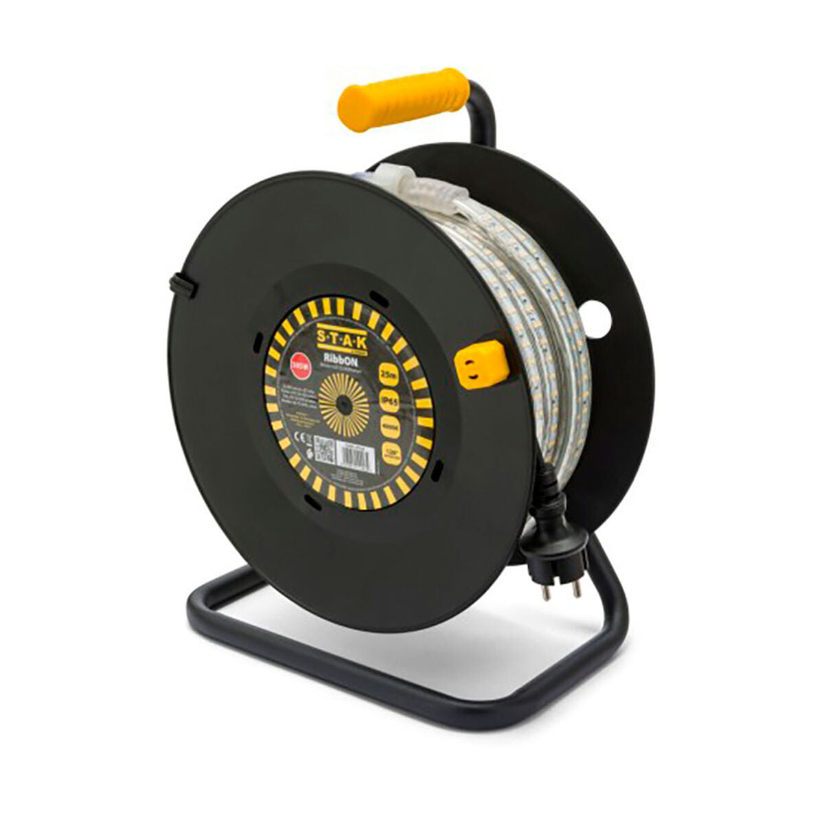 Bandes LED Stak 185 W 15 m Lumière LED 4000 K Noir Transparent