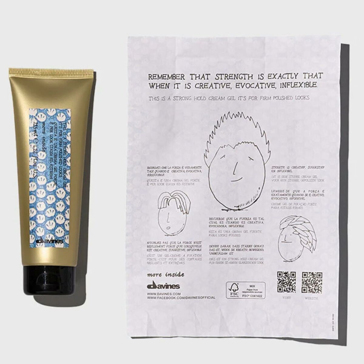 Gel Coiffant Davines 125 ml