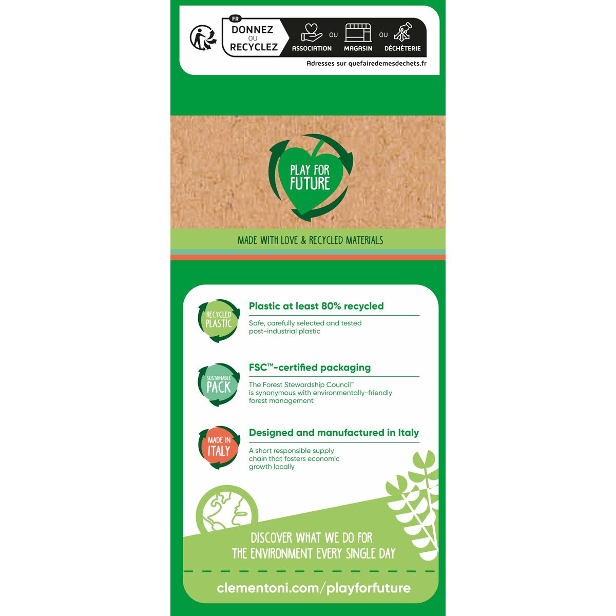 Spirale d'activités Clementoni 30 x 18 x 15 cm animaux