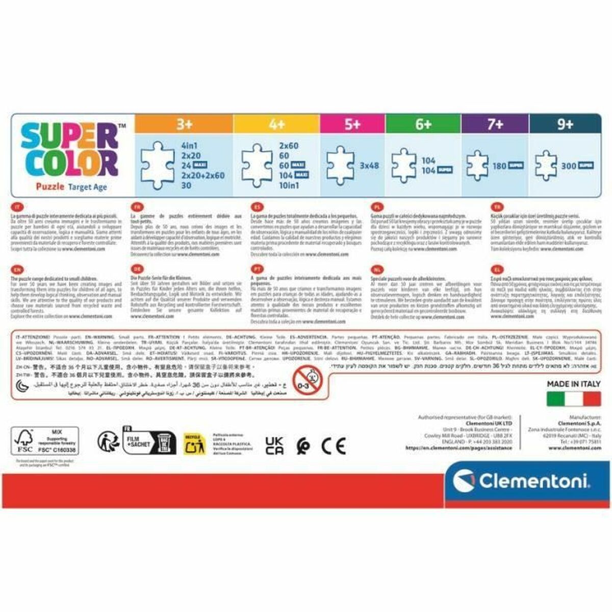 Puzzle Clementoni (4 Unités)