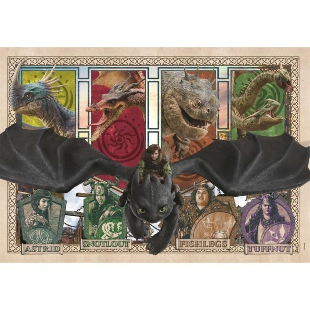 Puzzle Clementoni Super - How to Train your Dragon 48,5 x 33,5 cm 300 Pièces