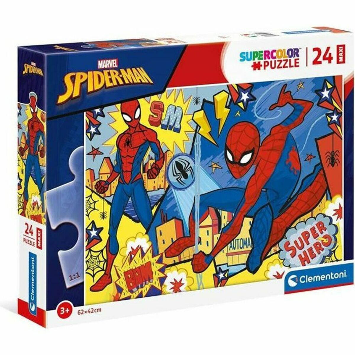 Puzzle Enfant Clementoni Marvel Spiderman 24216 Maxi 24 Pièces
