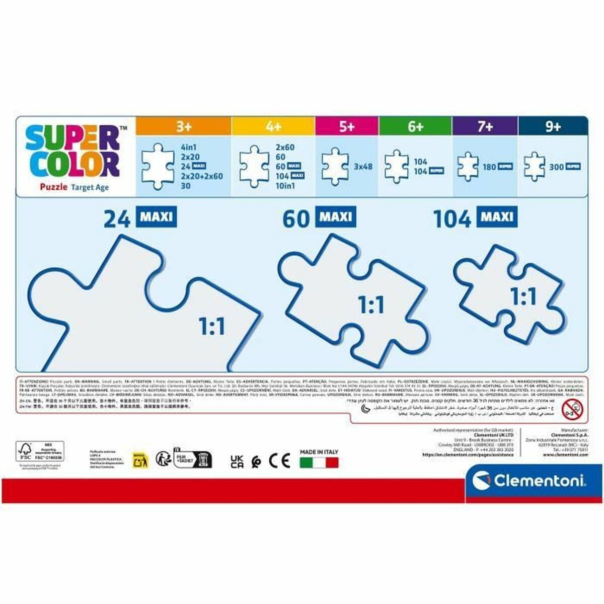 Puzzle Clementoni Maxi - Iron Man and his awesome friends 62 x 42 cm 24 Pièces