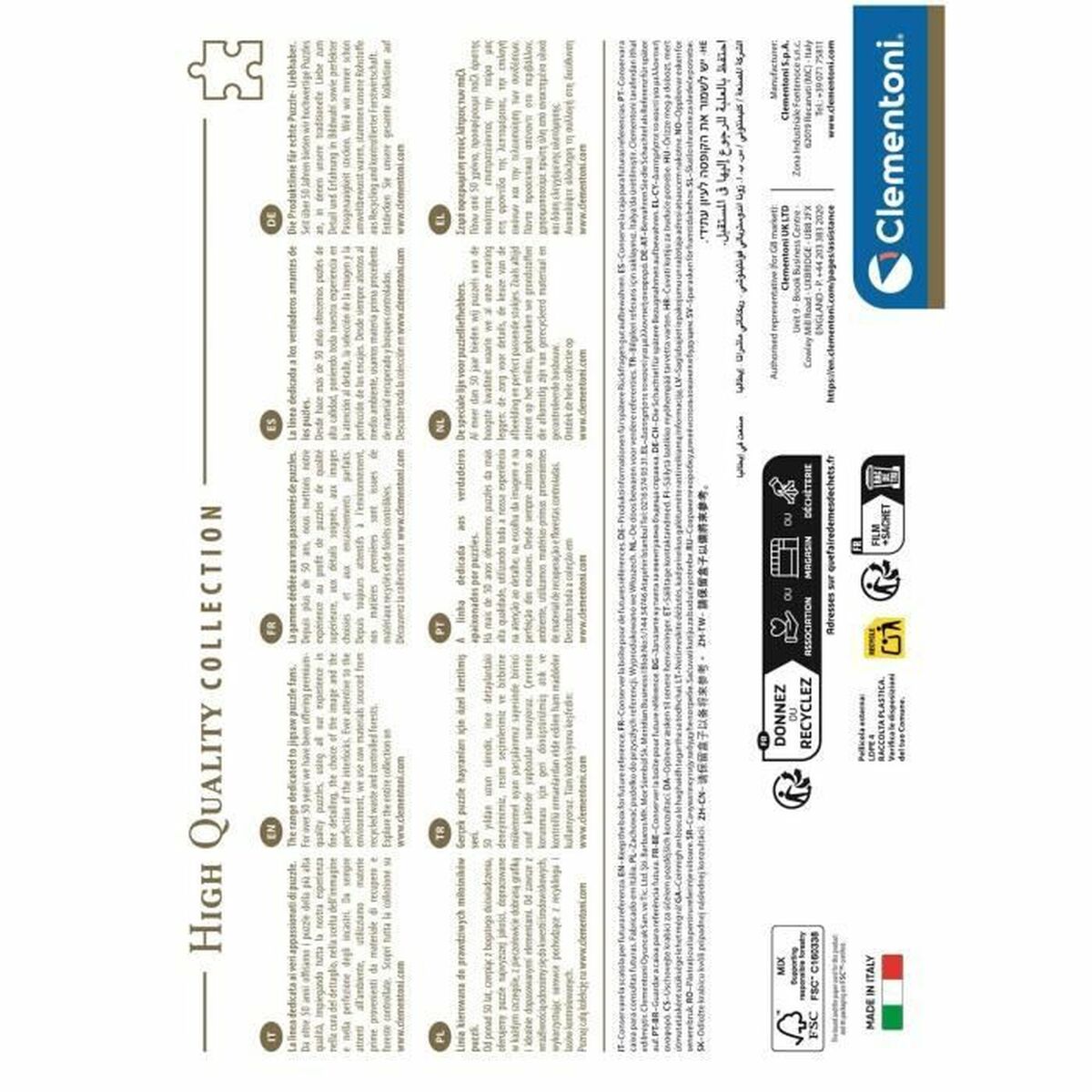 Puzzle Clementoni La None 70 x 50 cm 1000 Pièces