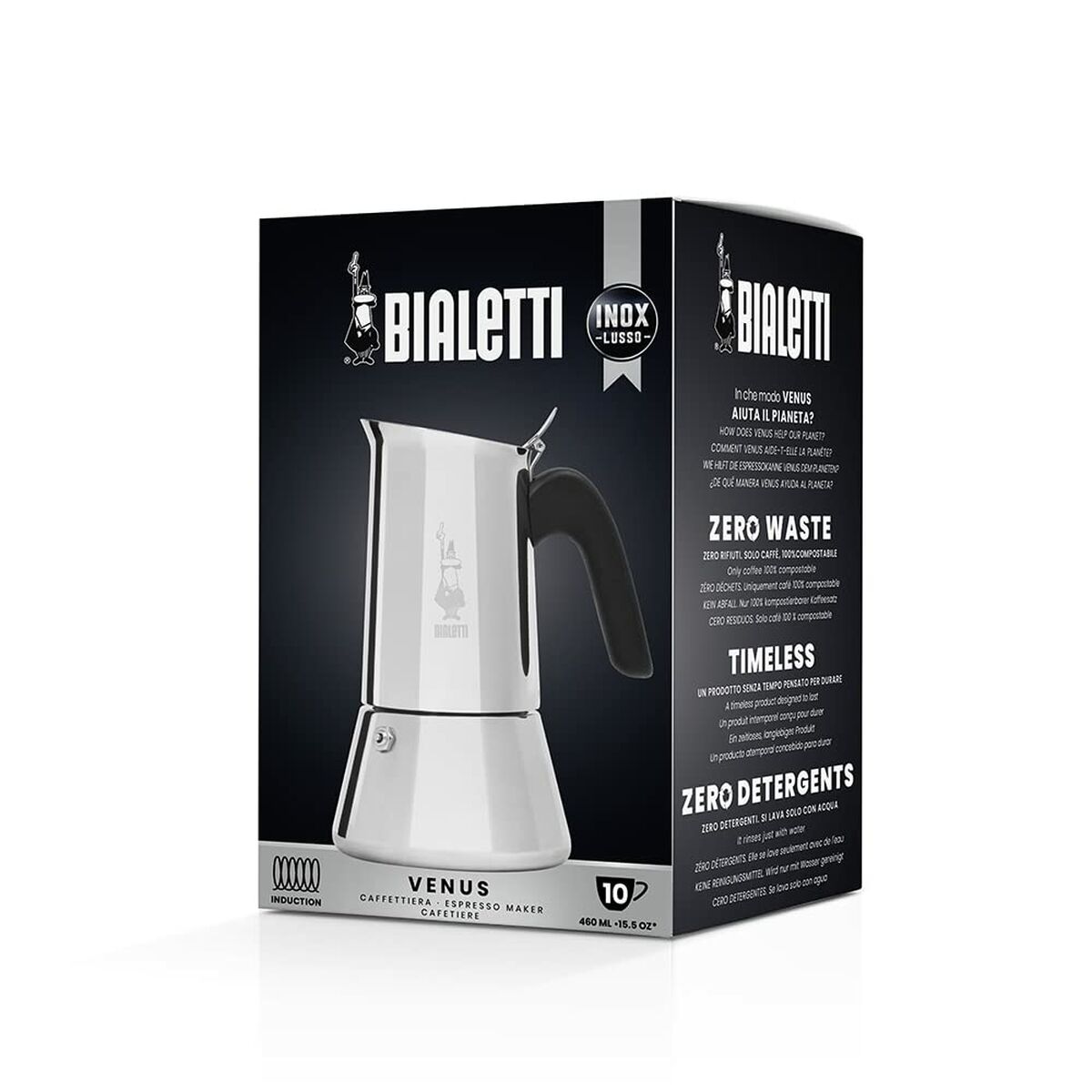 Cafetière Italienne Bialetti NEW VENUS Argenté Métal Acier inoxydable