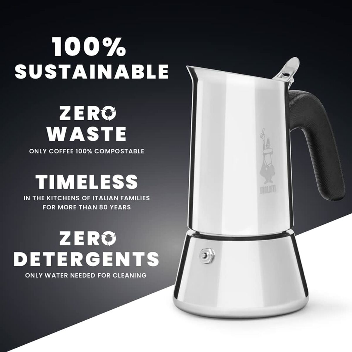Cafetière Italienne Bialetti NEW VENUS Argenté Métal Acier inoxydable
