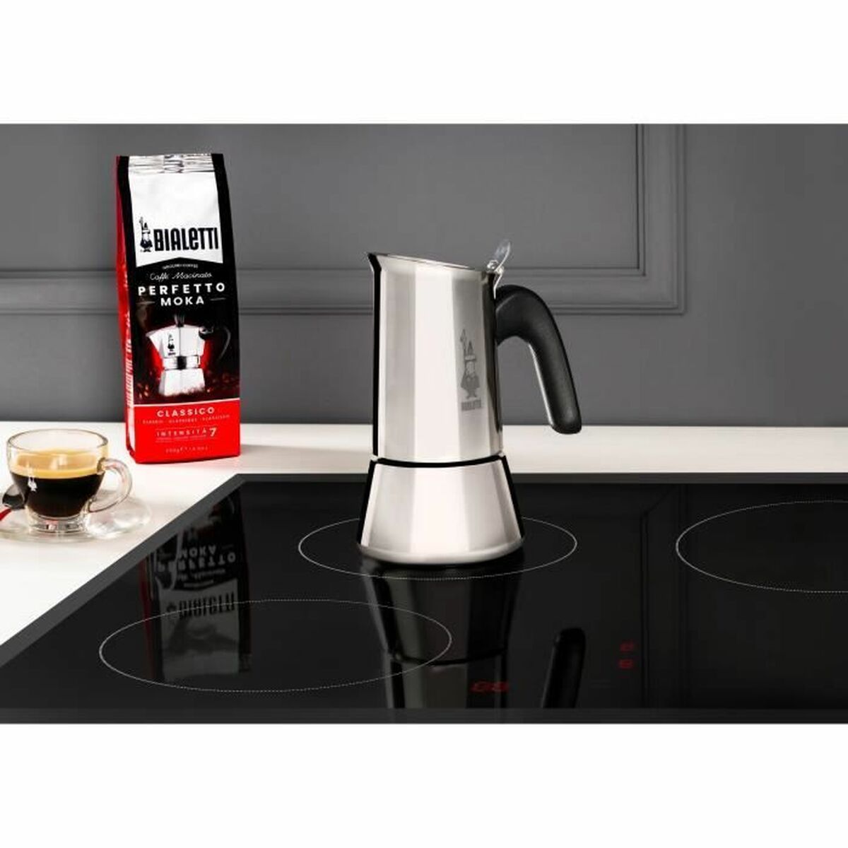 Cafetière Italienne Bialetti NEW VENUS Argenté Bois Acier inoxydable