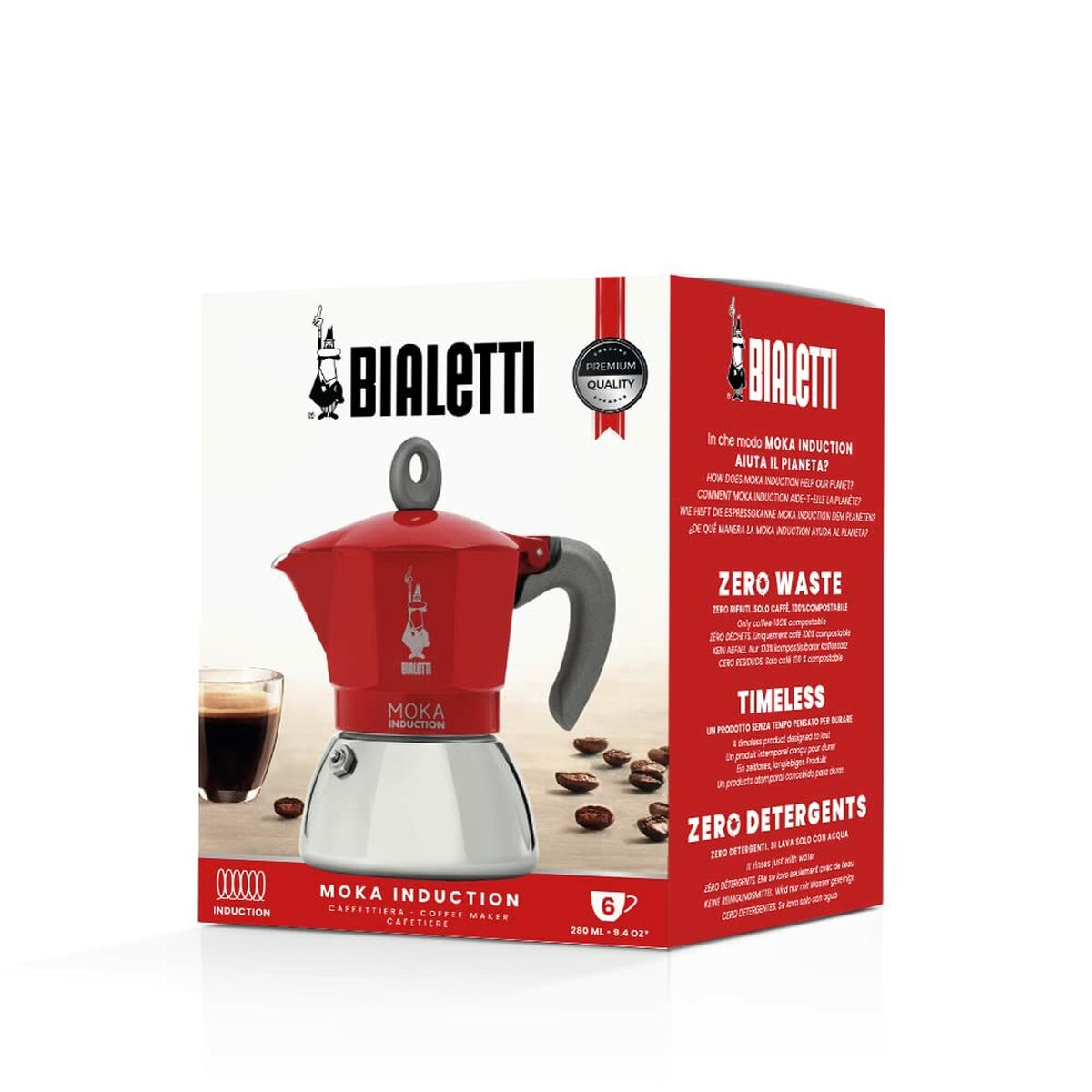 Cafetière Italienne Bialetti 0006946/NP Rouge Métal