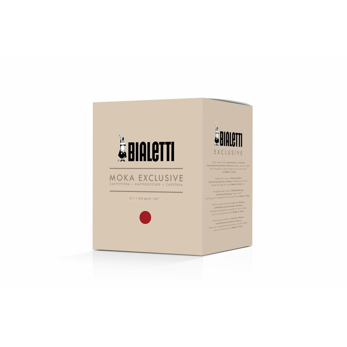 Cafetière Italienne Bialetti MOKA EXCLUSIVE Rouge Aluminium 6 Tasses