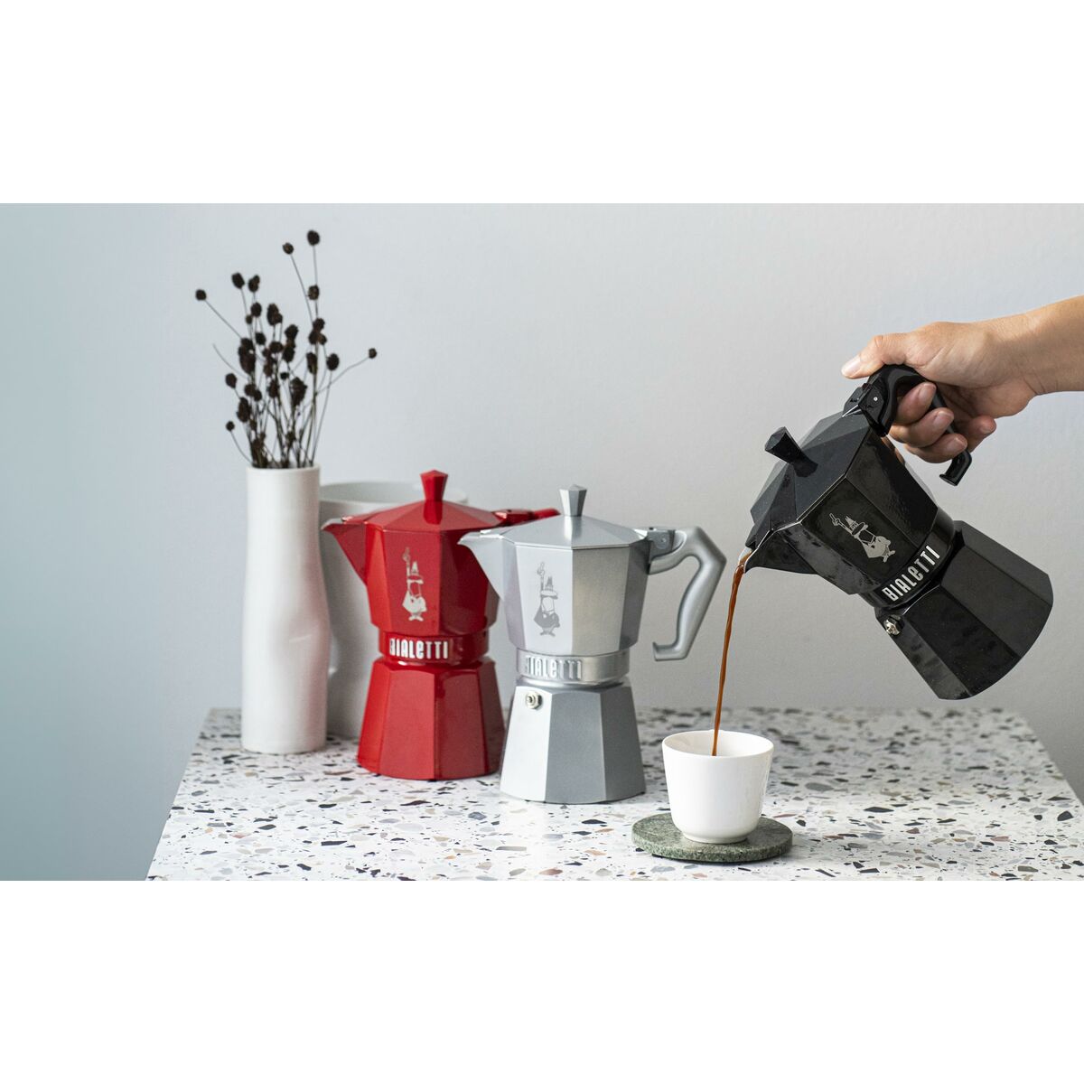 Cafetière Italienne Bialetti MOKA EXCLUSIVE Noir Aluminium 6 Tasses