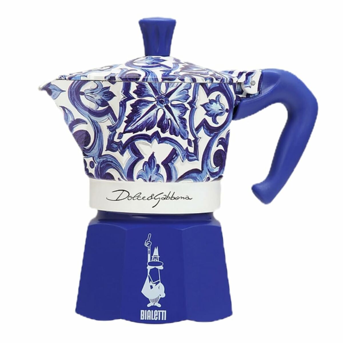Cafetière Italienne Bialetti MOKA D&G Bleu Acier inoxydable 4 Tasses