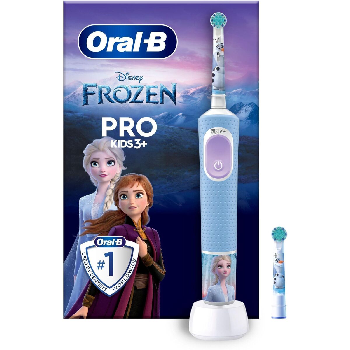Brosse à dents électrique Oral-B Frozen Noir Multicouleur (2 Pièces) (2 Unités)