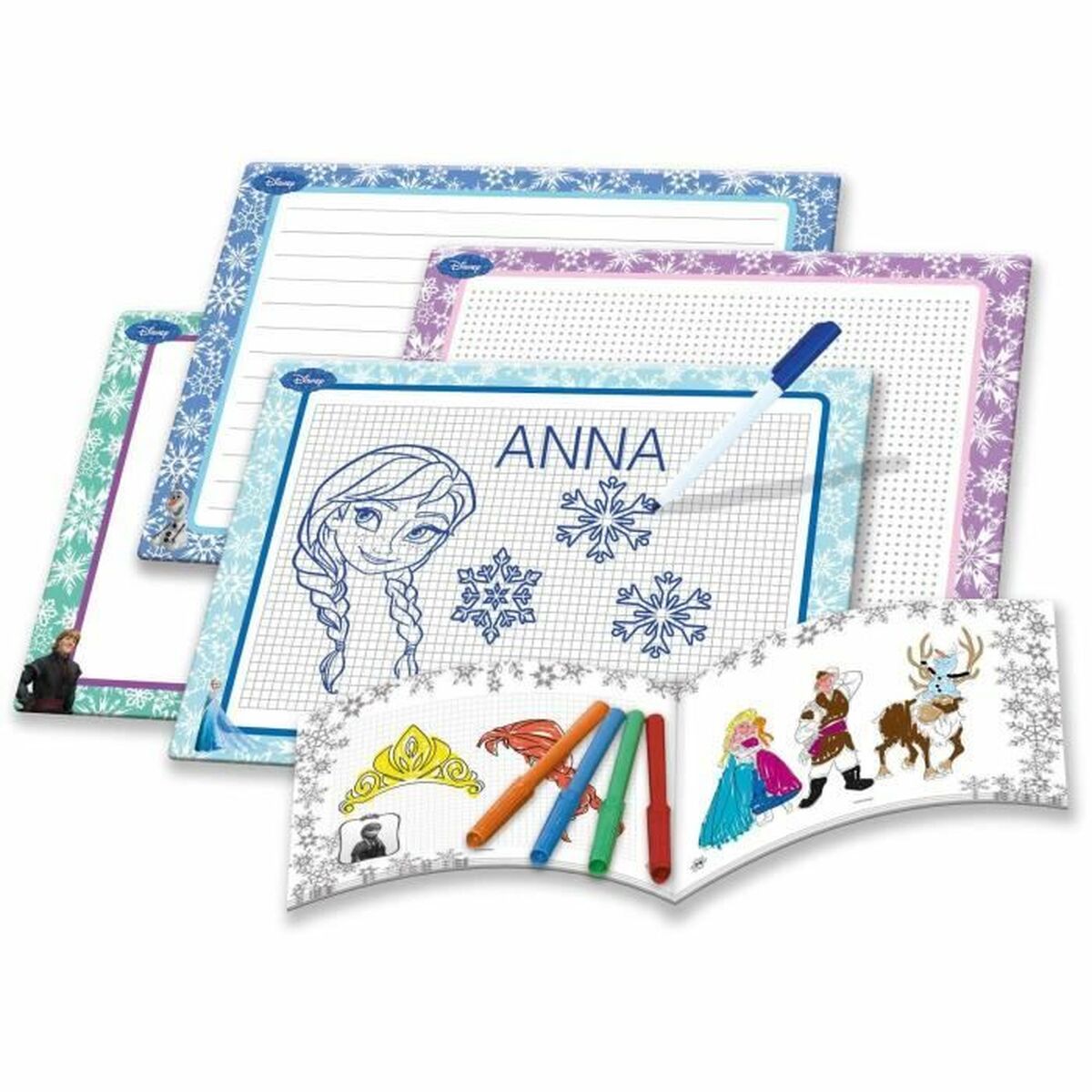 Bloc avec Dessins à Colorier Disney FROZEN Multicouleur