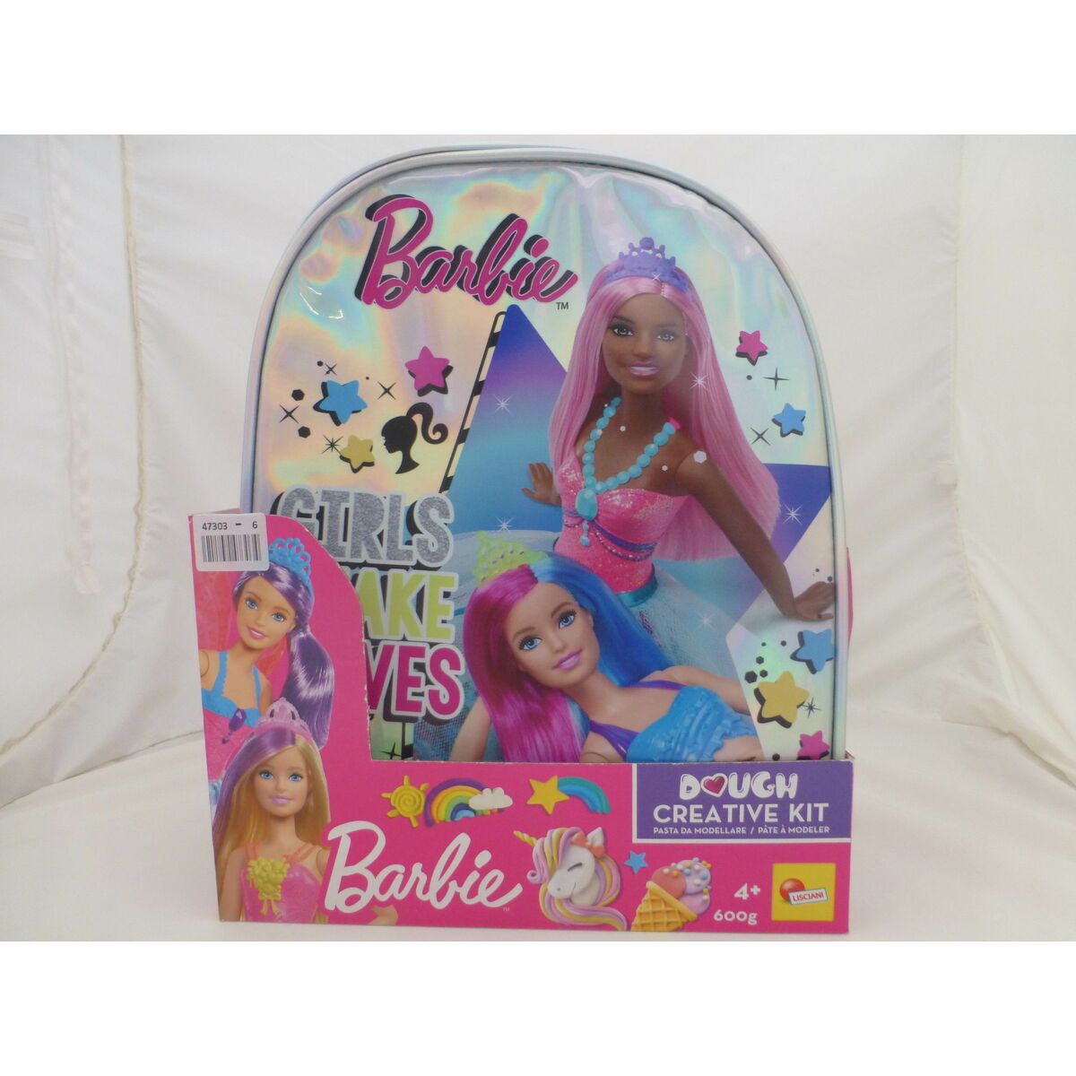Jeu Créatif de Pâte à modeler Barbie Fashion Sac à dos 14 Pièces 600 g