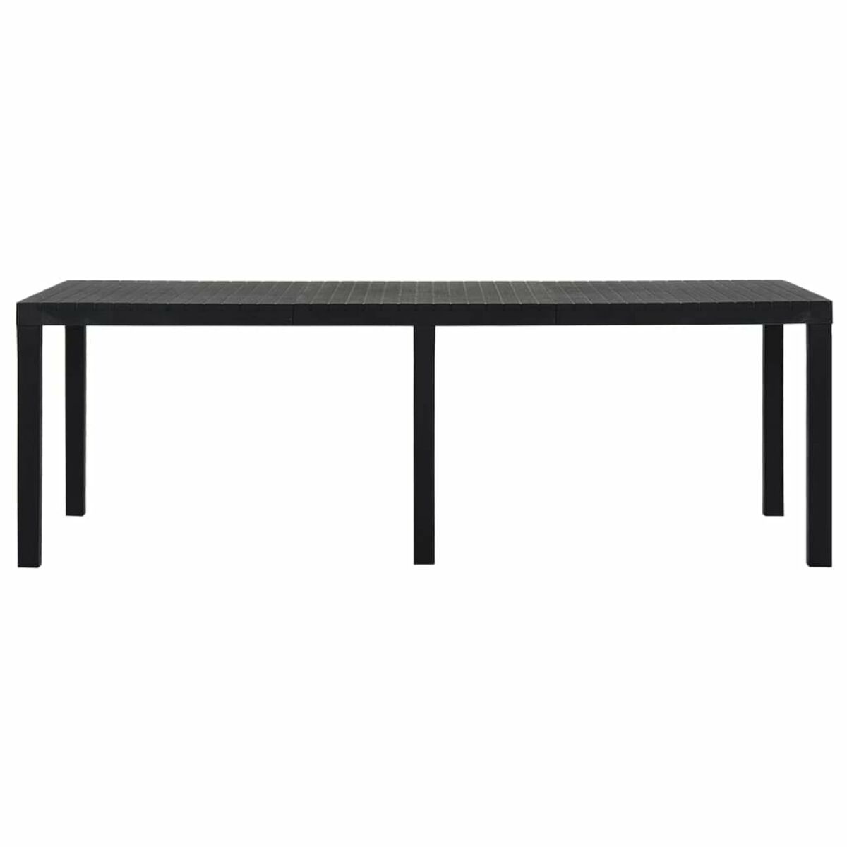Table de Salle à Manger IPAE Progarden Indo ind012an Extensible Anthracite 220 x 90 x 72 cm