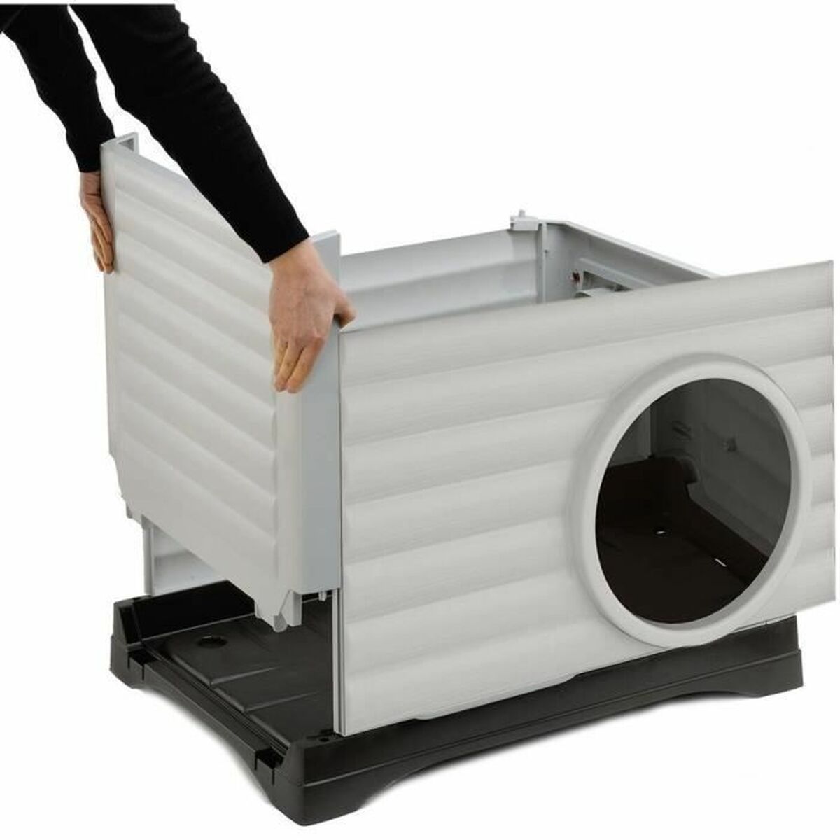 Lit pour animal de compagnie Ferplast PETVILLA 50 Résine Thermoplastique 38,5 x 43 x 38,5 cm Blanc Gris