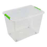 Boîte de rangement avec roues ArtPlast Transparent 60 L polypropylène