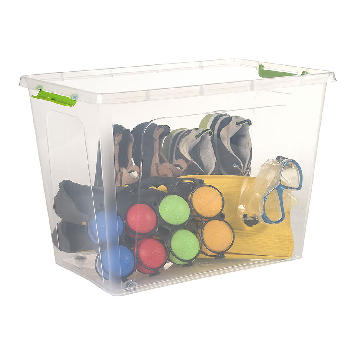 Boîte de rangement avec roues ArtPlast Transparent 60 L polypropylène