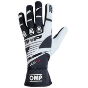Gants de karting OMP KS-3 Blanc/Noir Noir/Blanc XXS