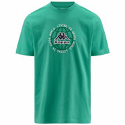T-shirt à manches courtes homme Kappa Gunno Tbar Bleu Vert