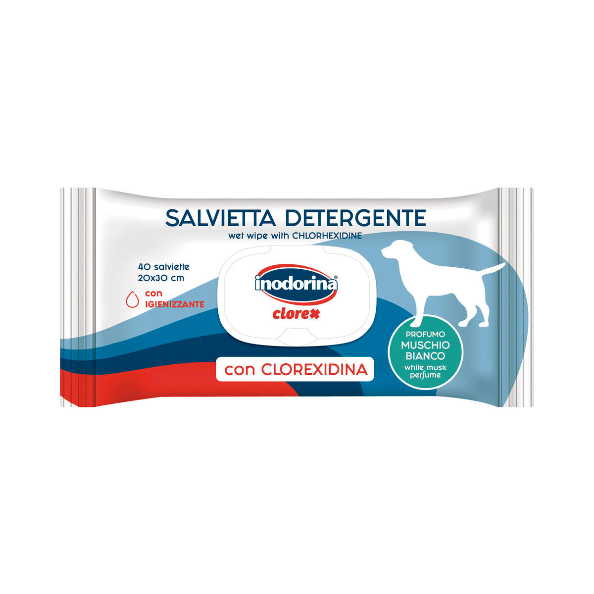 Lingettes humides pour animaux domestiques Inodorina Clorex