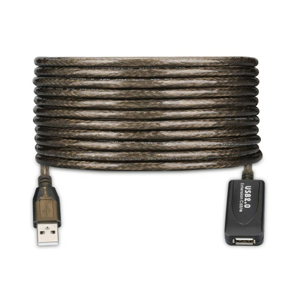 Câble Rallonge à USB Ewent 65 TU65U7005F Noir 25 m