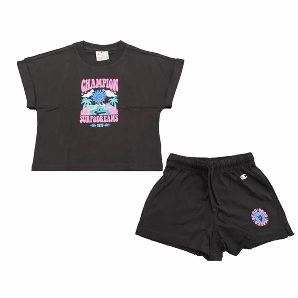Ensemble de Sport pour Enfants Champion Noir