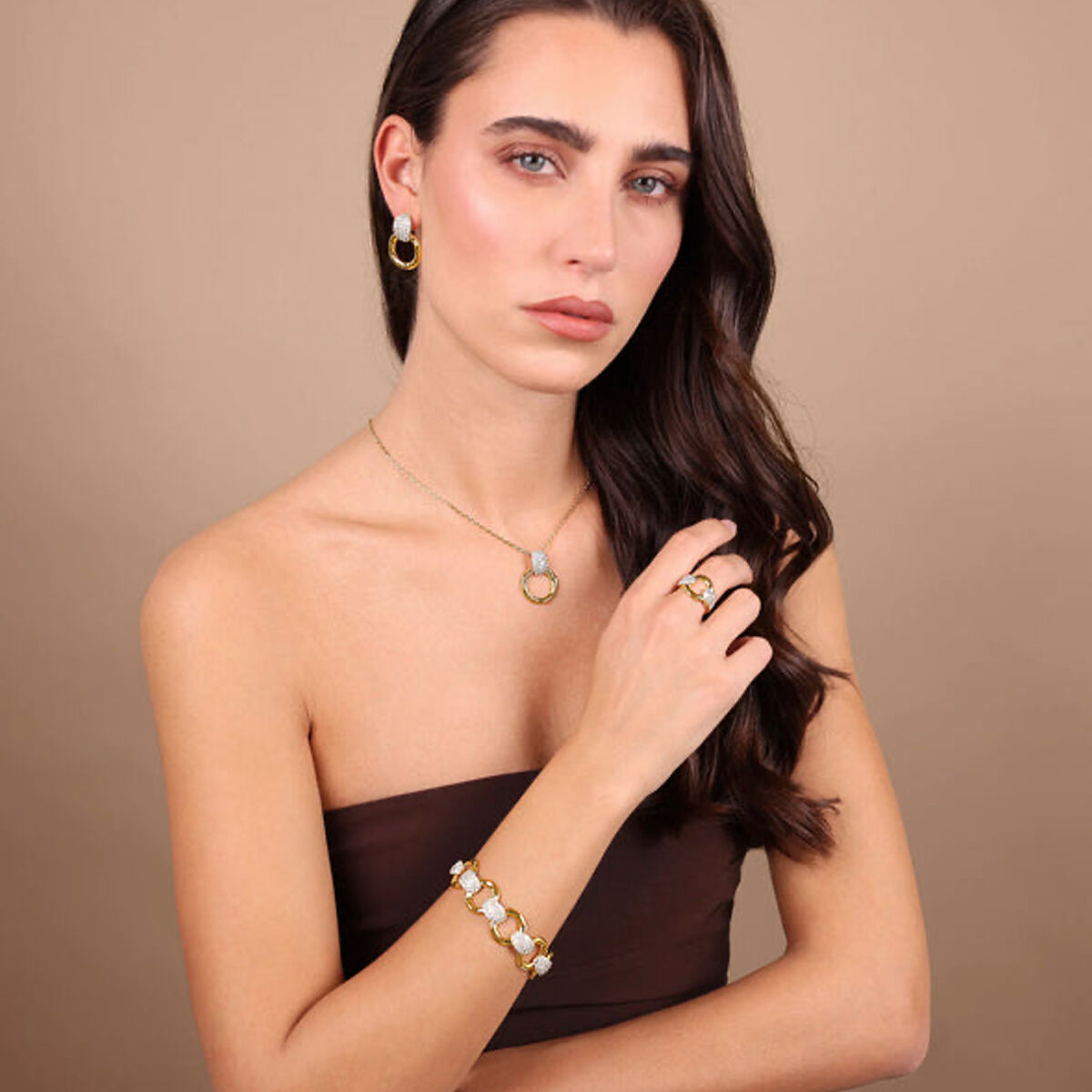 Pendentif Femme Etrusca WSET00866.YG Argenté