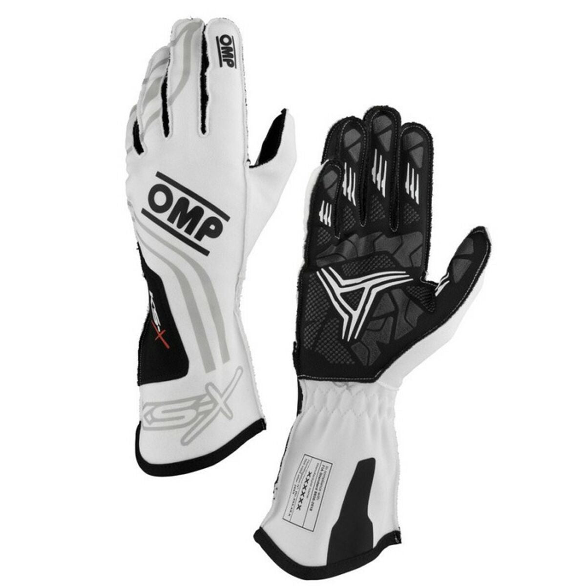 Gants de karting pour enfants OMP KS-X FIA 8877-2022 Blanc 4