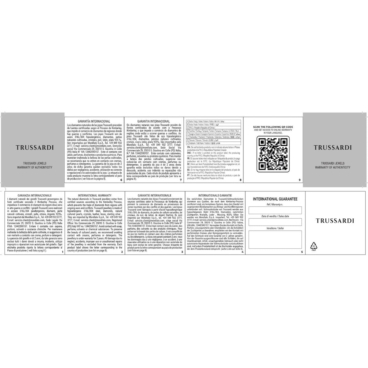 Boucles d´oreilles Femme Trussardi TJAXC32 2 cm