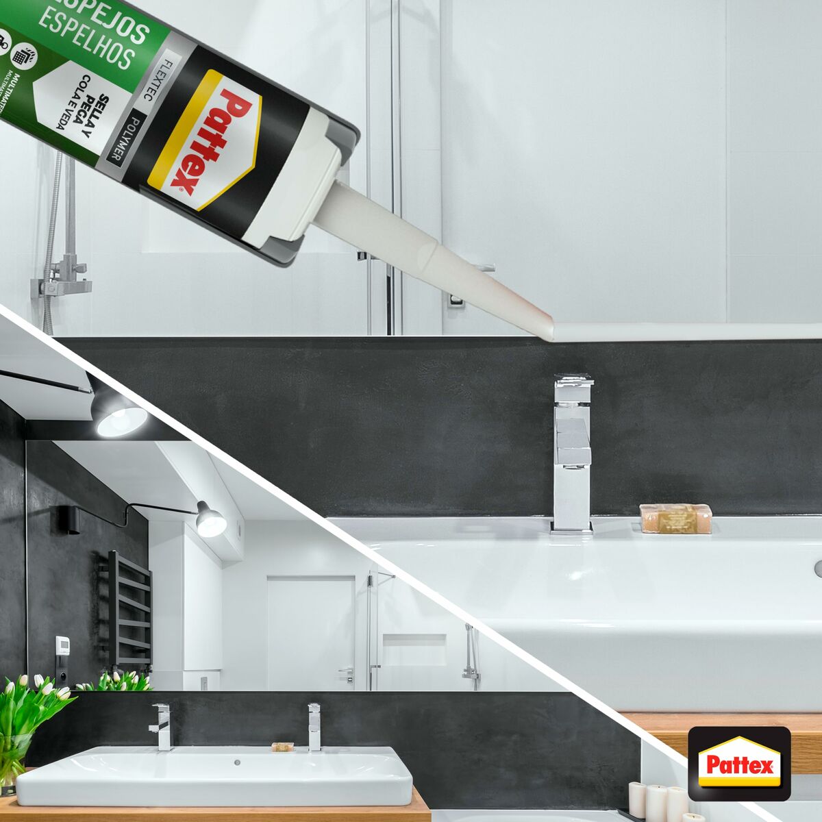 Adhésif de montage Pattex 2899208 280 ml Miroirs Blanc