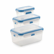 Ensemble de 3 Boîtes à Lunch SP Berner super lock Rectangulaire Transparent Plastique (3 Unités)