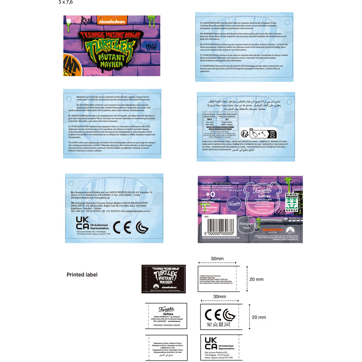 Jouet Peluche Teenage Mutant Ninja Turtles