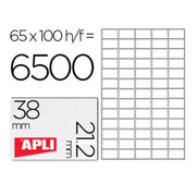 Étiquettes adhésives Apli 1283 Blanc 100 Volets 38 x 21,2 mm