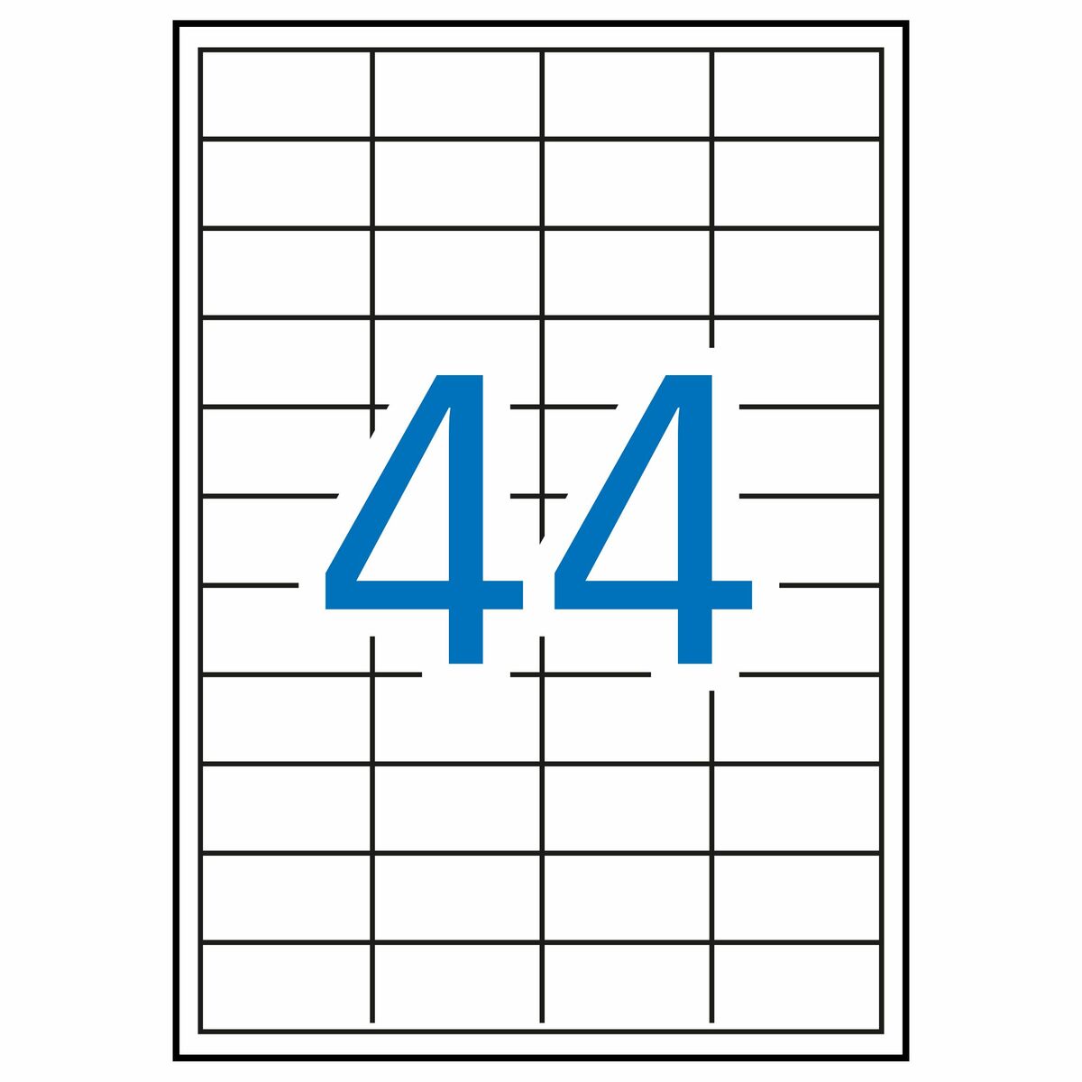 Étiquettes adhésives Apli 1285 100 Volets 48,5 x 25,4 mm Blanc