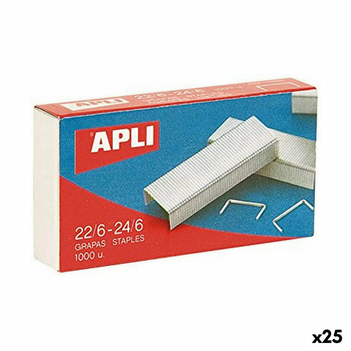 Agrafes Apli 22/6-24/6 6 mm 10 Pièces (25 Unités)