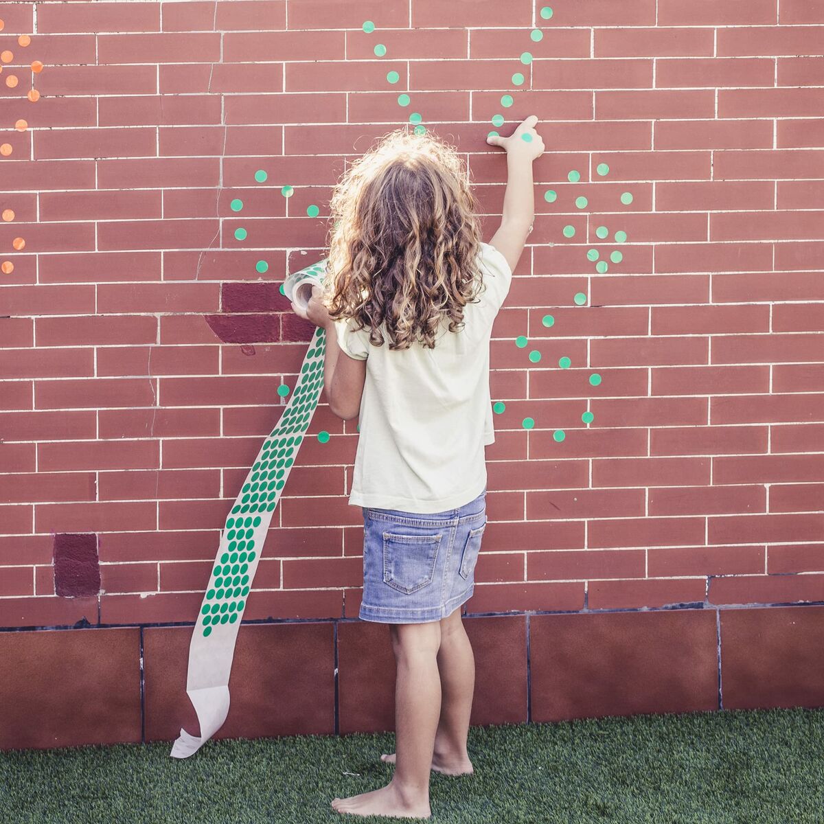 Autocollants Apli Bleu Rond