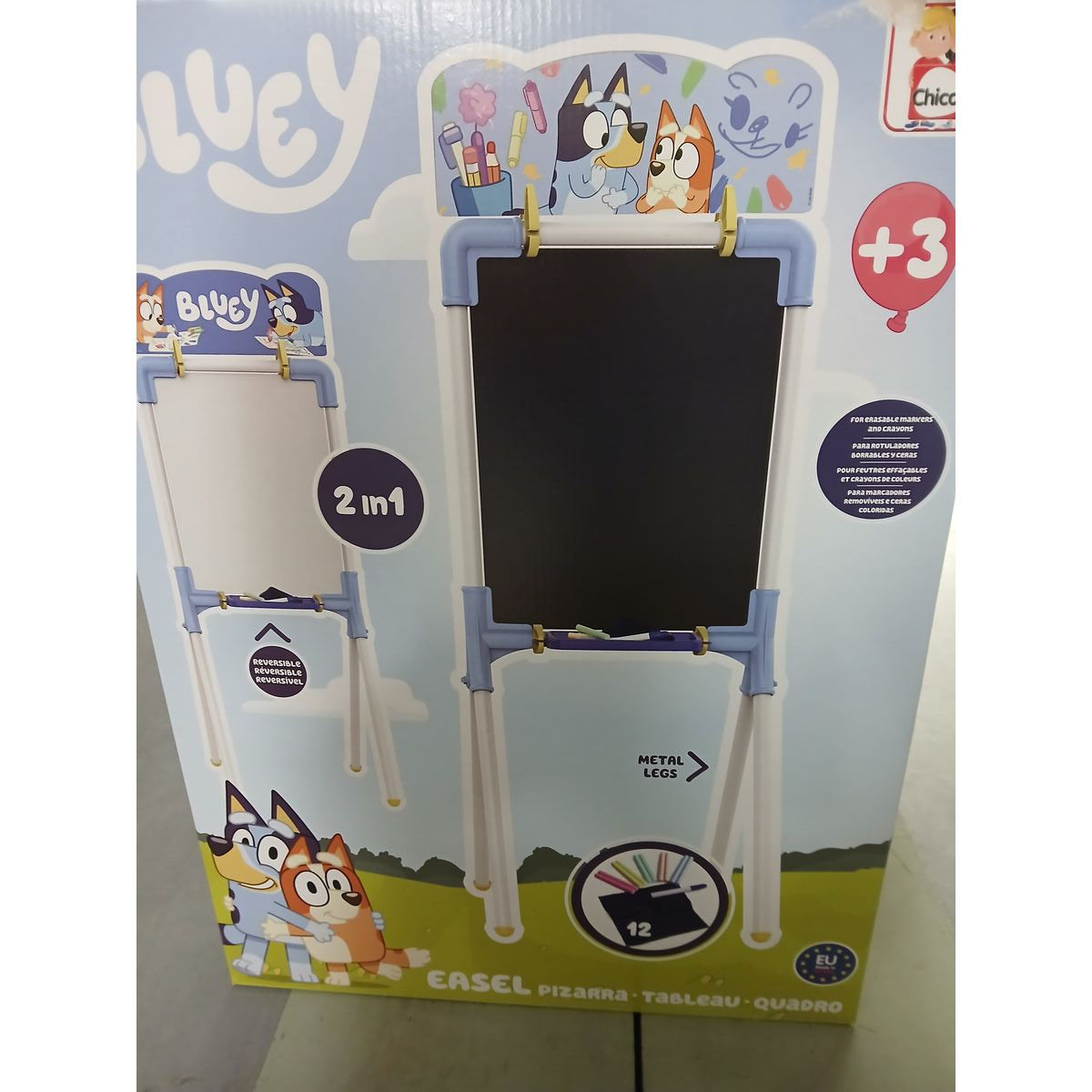 Ardoise double face Chicos Bluey 37 x 32 x 98 cm