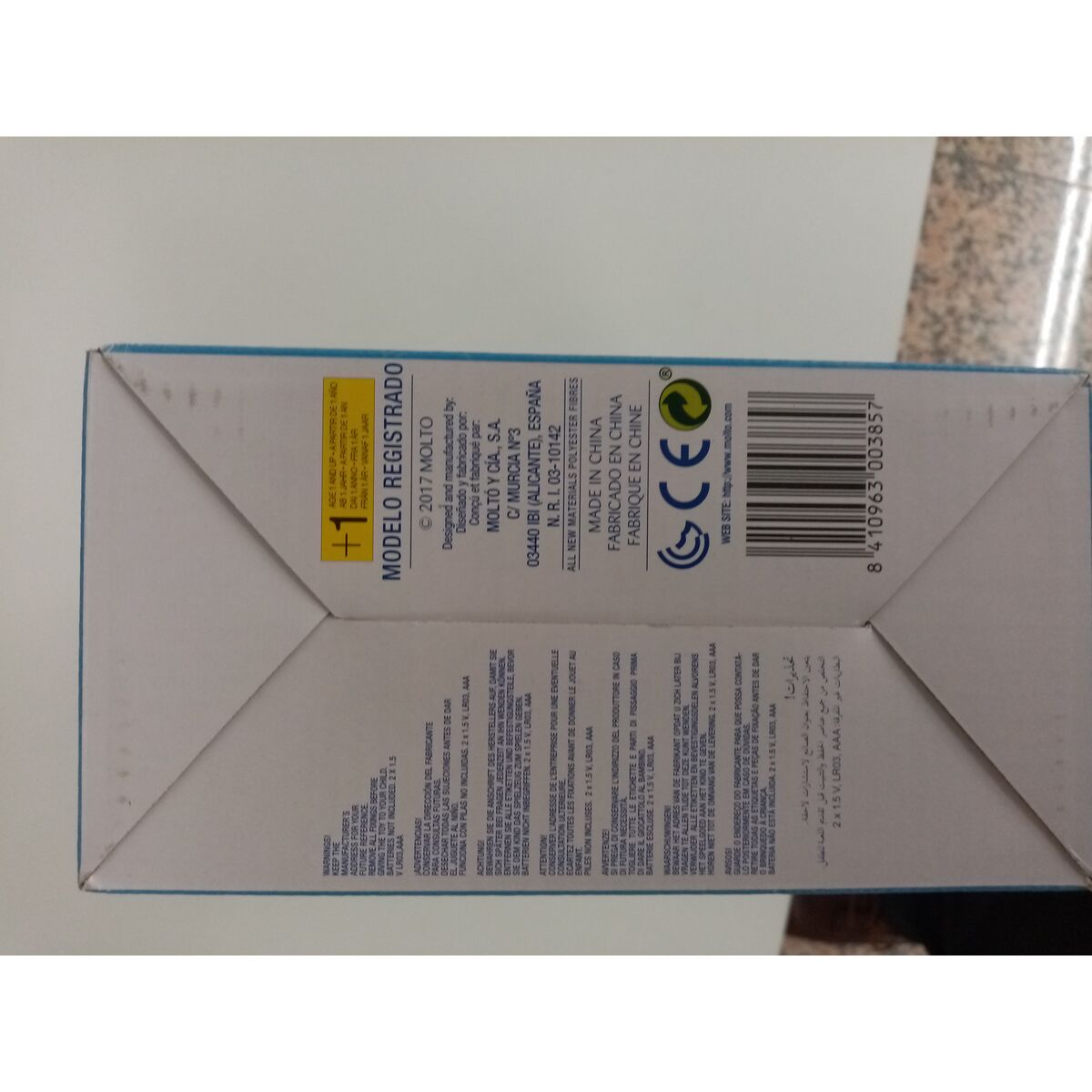 Jouet Peluche Gusy Luz Moltó 385 Bleu Rose Vert Multicouleur PVC (33 cm)