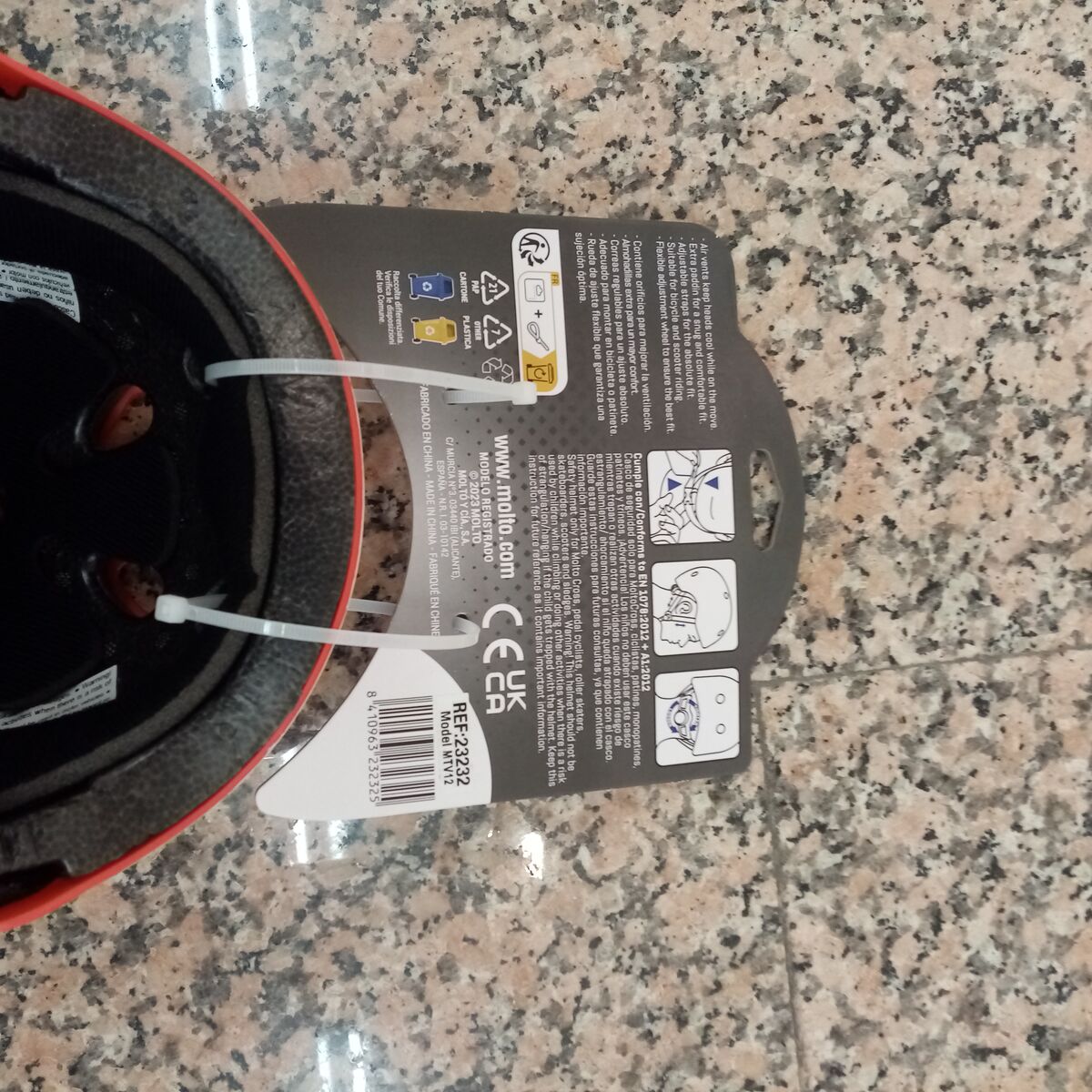 Casque de Cyclisme pour Enfants Moltó Rouge Coccinelle 26 x 21 x 16,5 cm