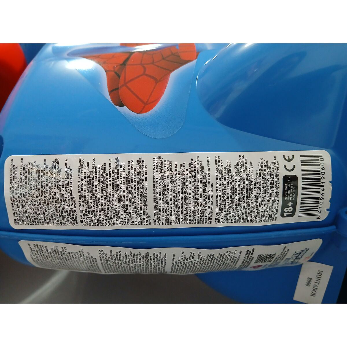 Motocyclette sans pédales Spidey 69 x 27,5 x 49 cm Bleu