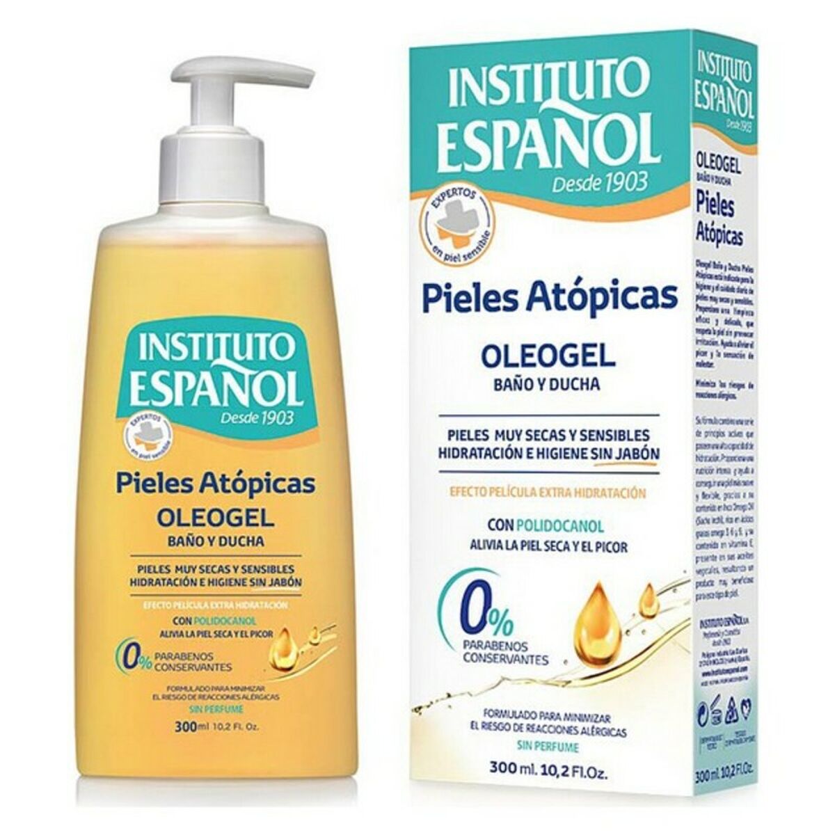 Gel de douche Pieles Atópicas Oleogel Instituto Español 10853 300 ml (1 Unité)