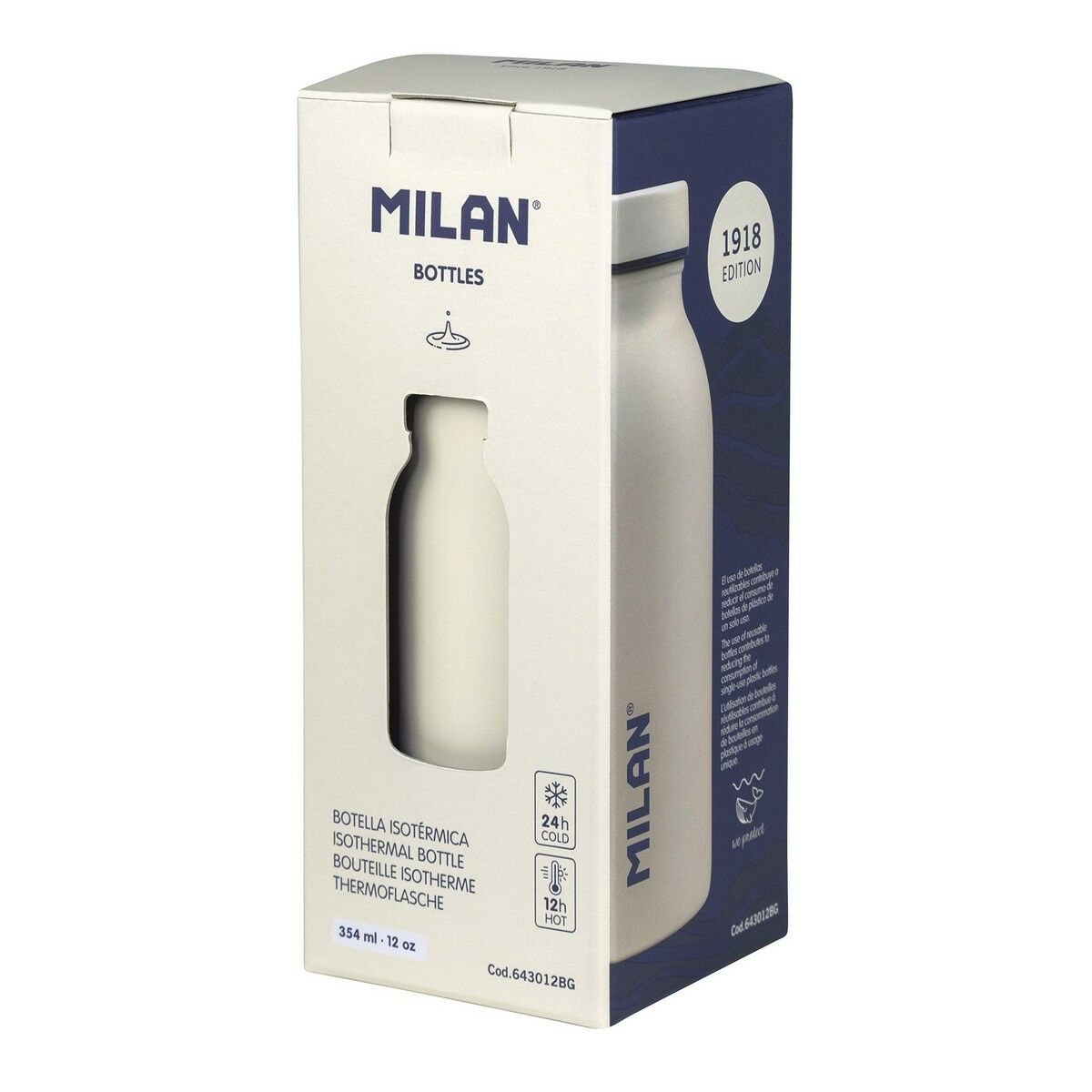 Bouteille Thermique Milan Blanc 354 ml