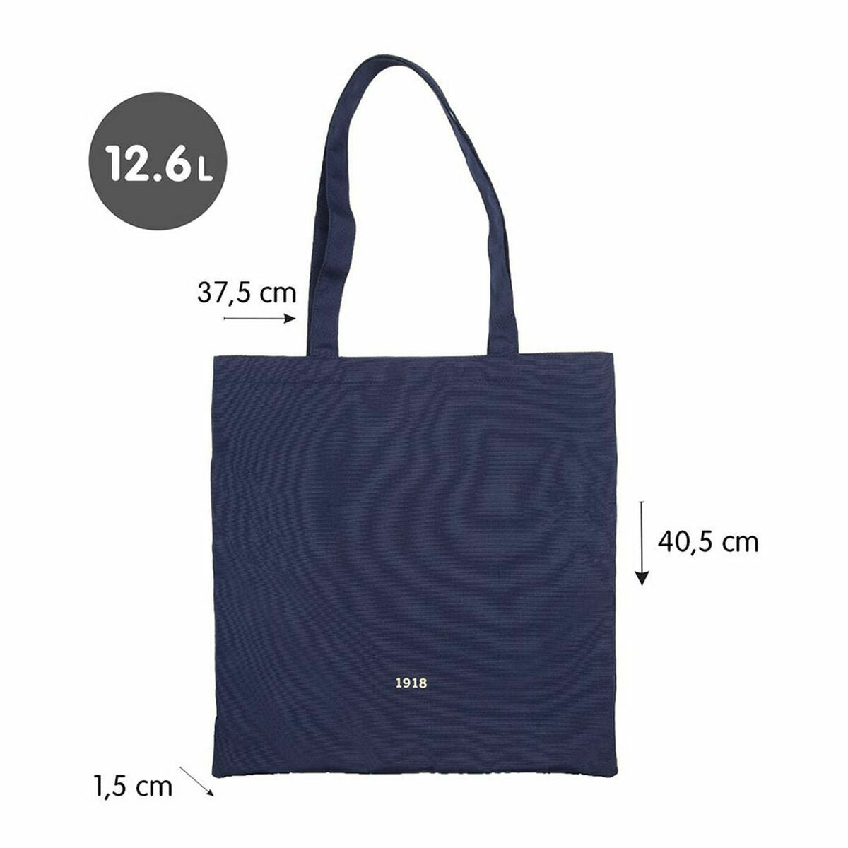 Sac en toile Milan 1918 Blue marine 41 x 38 x 0,5 cm