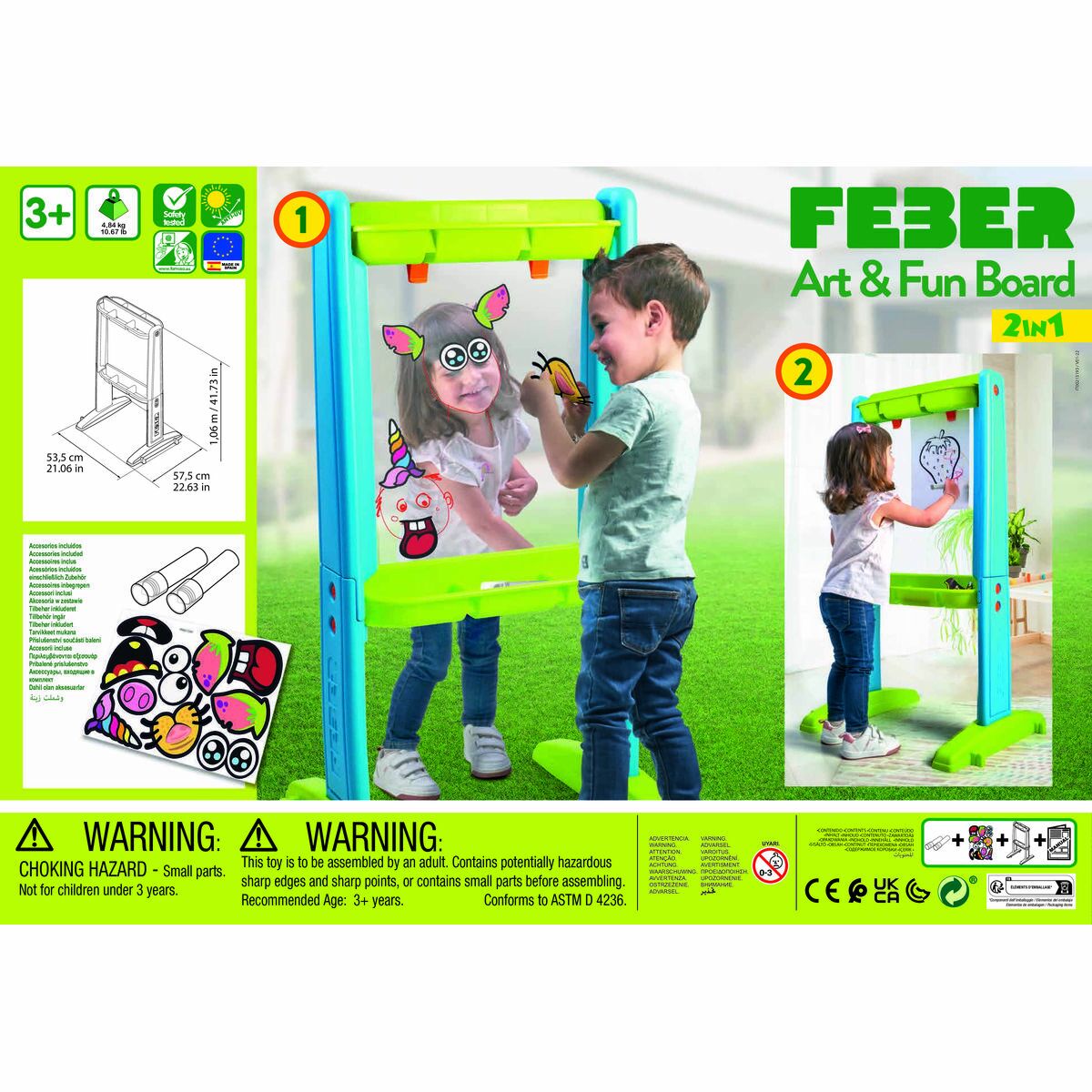 Ardoise double face Feber Art & Fun 53,5 x 57,5 x 106 cm