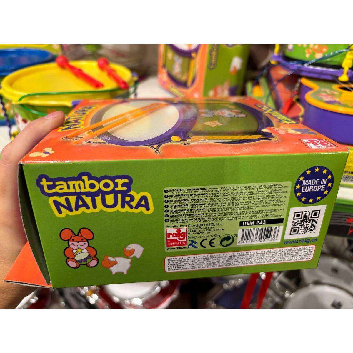 Jouet musical Reig Tambour 17 cm