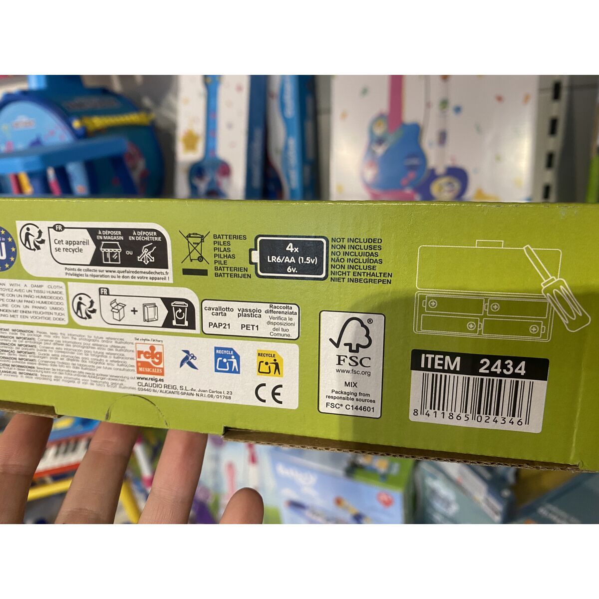 Guitare pour Enfant Bluey Réglable Microphone 60 x 30 x 17 mm