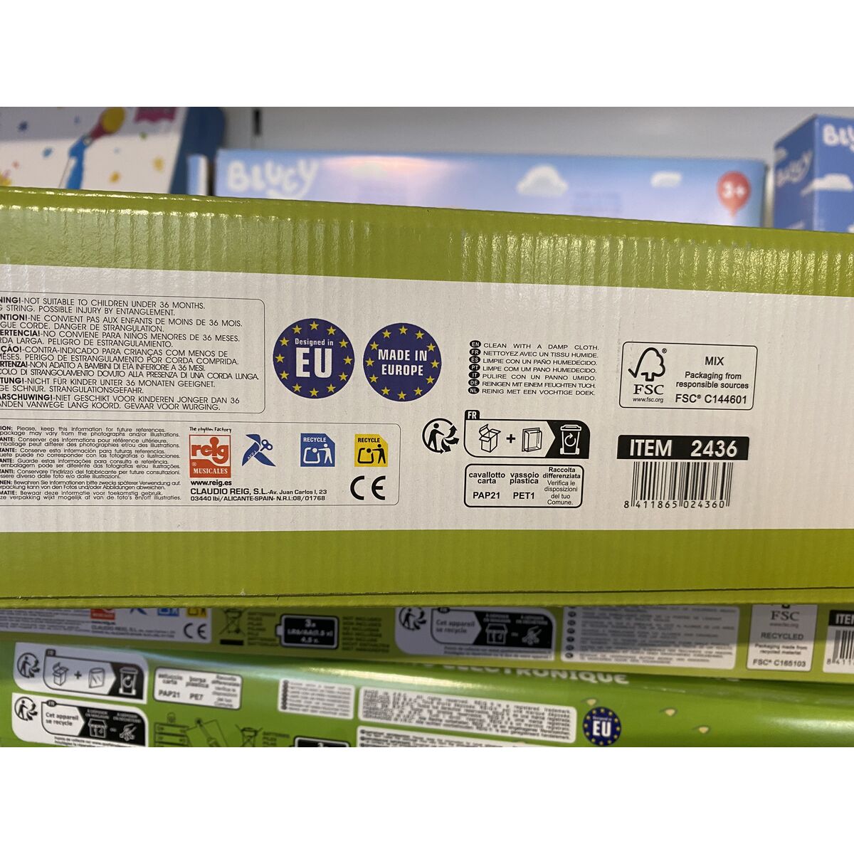 Jeu d'instruments de musique en jouet Bluey 9 Pièces