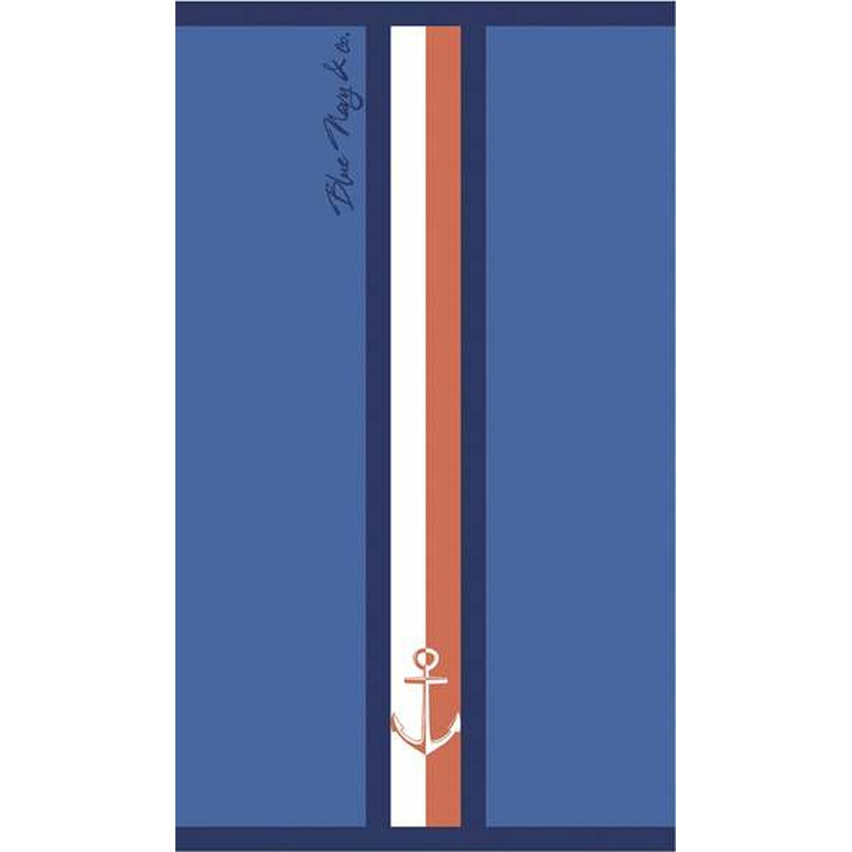 Serviette de plage Secaneta Portals Blue marine 90 x 165 cm Jacquard